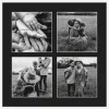 Passepartout Svart 50x50 cm - Collage 4 Bilder (19x19 cm)