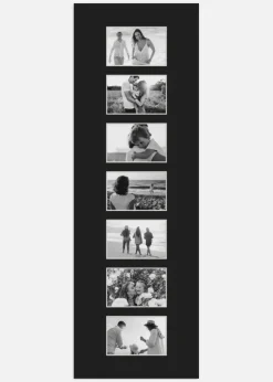 Passepartout Svart 30x90 cm - Collage 7 Bilder(9x14 cm)