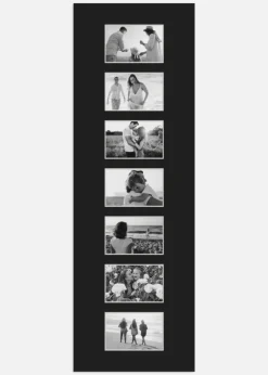 Passepartout Svart 30x91 cm - Collage 7 Bilder(9x14 cm)