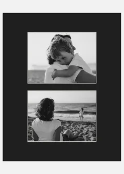 Passepartout Svart 40x50 cm - Collage 2 Bilder (17x23 cm)