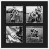 Passepartout Svart 40x40 cm - Collage 4 Bilder (14x14 cm)