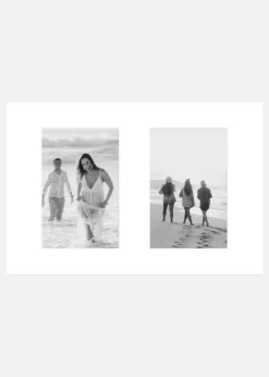 Passepartout Vit Collage 2 Bilder 20x30 cm (9x14)