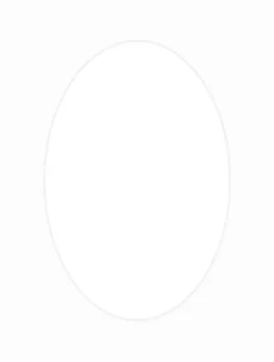 Passepartout Vit (Vit kärna) Oval 13x18 cm (8x11,5) (13x18 cm)