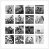 Passepartout Vit 50x50 cm - 16 Bilder collage