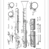 Patent Print - Clarinet - White Canvastavla (30x40 cm)