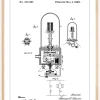 Patent Print - Edison Light - White Poster (21x29.7 cm (A4))