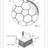 Patent Print - Football - White Canvastavla (30x40 cm)
