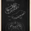 Patent Print - Game Controller I - Black Poster (21x29.7 cm (A4))