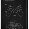 Patent Print - Game Controller III - Black Canvastavla (30x40 cm)