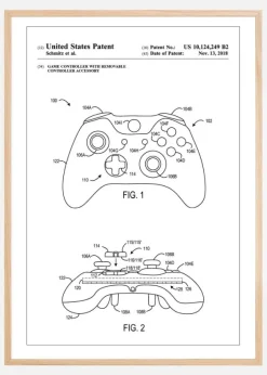 Patent Print - Game Controller III - White Poster (21x29.7 cm (A4))