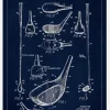 Patent Print - Golf Club - Blue Canvastavla (30x40 cm)