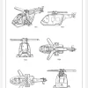 Patent Print - Lego Helicopter - White Canvastavla (30x40 cm)