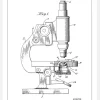 Patent Print - Microscope - White Canvastavla (30x40 cm)
