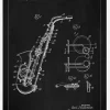 Patent Print - Saxophone - Black Canvastavla (30x40 cm)