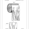 Patent Print - Toilet Paper Roll - White Canvastavla (30x40 cm)