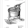 Patent Print - Washing Machine - White Canvastavla (30x40 cm)