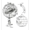 Patentritning - Astronomisk modell - Vit Poster (21x29.7 cm (A4))