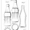 Patentritning - Coca Cola-flaska Poster (21x29.7 cm (A4))