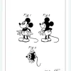 Patentritning - Disney - Musse Pigg Canvastavla (30x40 cm)