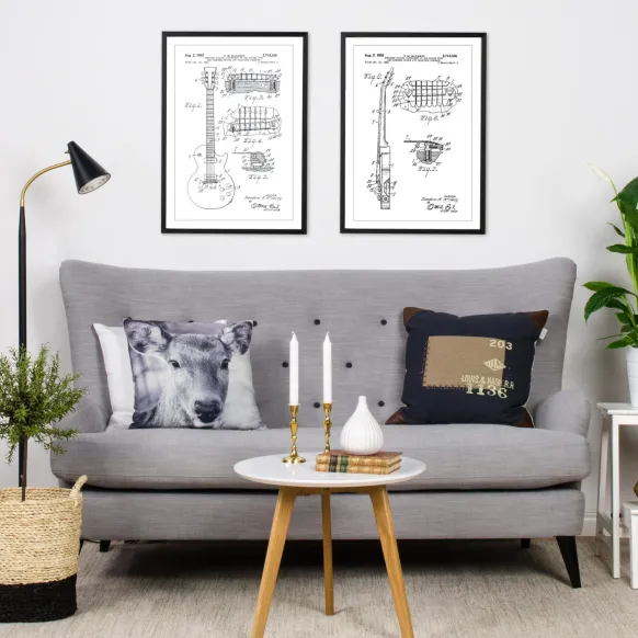 Patentritning - Elgitarr I Poster (21x29.7 cm (A4))