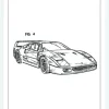 Patentritning - Ferrari F40 II Canvastavla (30x40 cm)