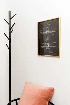 Patentritning - Flygplan - Svart Poster (21x29.7 cm (A4))