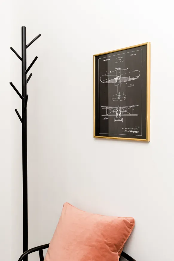 Patentritning - Flygplan - Svart Poster (21x29.7 cm (A4))