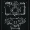 Patentritning - Kamera I - Svart Poster (21x29.7 cm (A4))