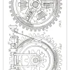 Patentritning - Kugghjul - Vit Poster (21x29.7 cm (A4))