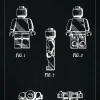 Patentritning - Lego I - Svart Poster (21x29.7 cm (A4))