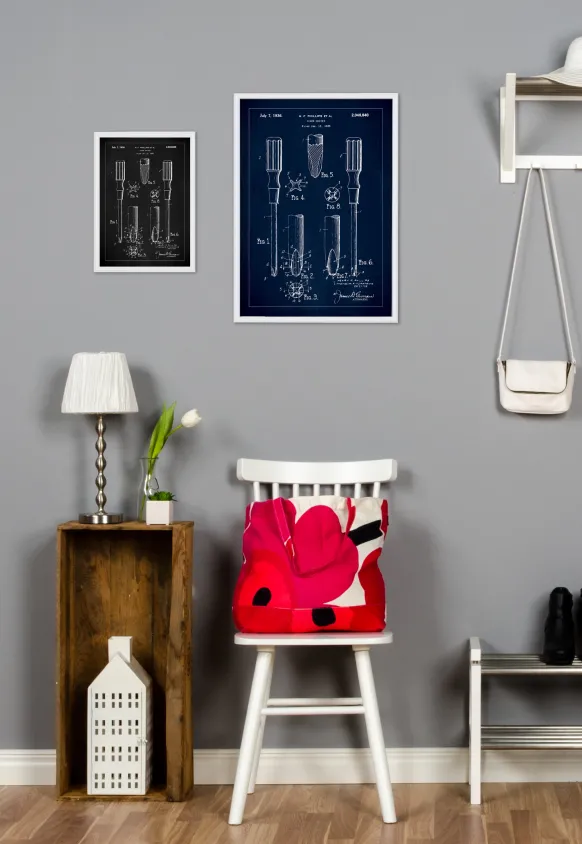 Patentritning - Skruvmejsel - Svart Poster (21x29.7 cm (A4))