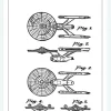 Patentritning - Star Trek - Uss Enterprise Canvastavla (30x40 cm)