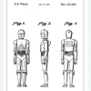 Patentritning - Star Wars - C-3po Canvastavla (30x40 cm)