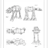 Patentritning - Star Wars - Walker - Vit Canvastavla (30x40 cm)