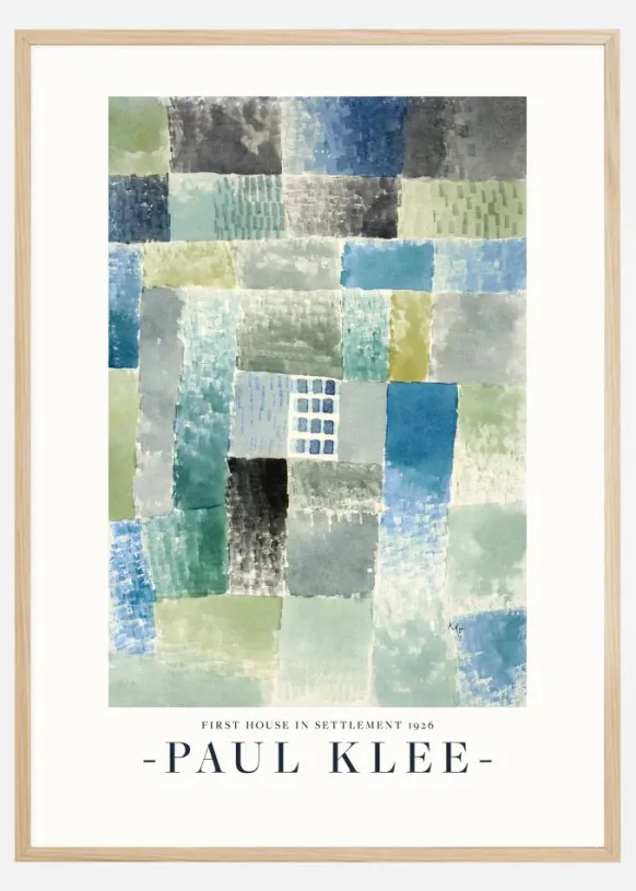 Paul Klee - First House in a Settlement 1926 Poster (21x29.7 cm (A4))