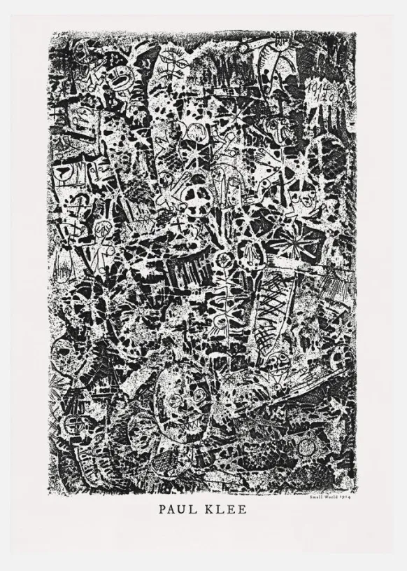 Paul Klee - Small World 1914 Canvastavla (30x40 cm)
