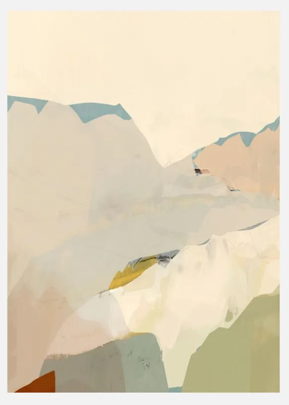 Peachy Mountain Range II Canvastavla (30x40 cm)