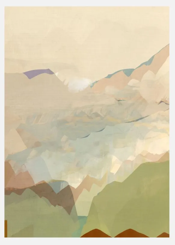 Peachy Mountain Range III Canvastavla (30x40 cm)