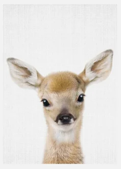 Peekaboo Baby Deer Canvastavla (30x40 cm)