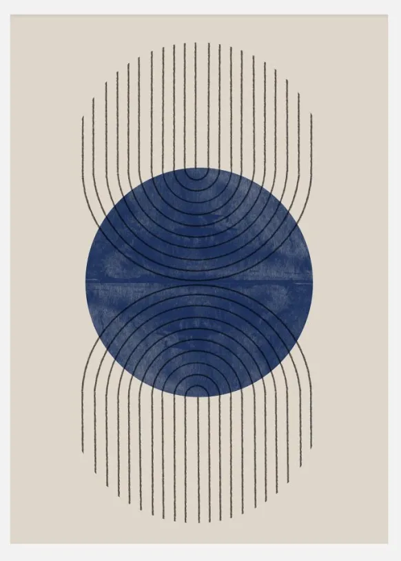 Perfect Point Blue Canvastavla (30x40 cm)