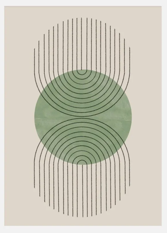 Perfect Point Green Canvastavla (30x40 cm)