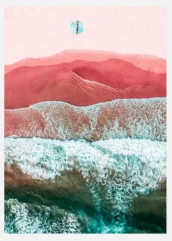 Pink Beach Canvastavla (30x40 cm)