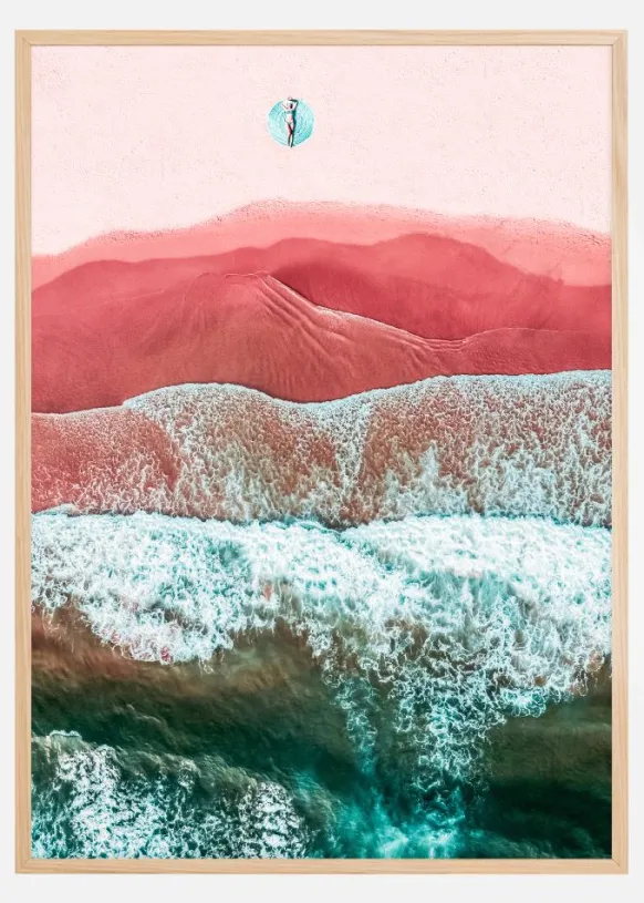 Pink beach Poster (21x29.7 cm (A4))