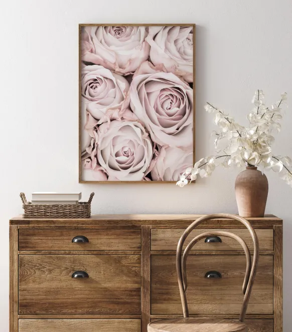 Pink Roses Poster (21x29.7 cm (A4))