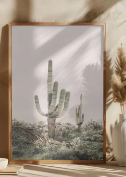 Pink Saguaro Poster (21x29.7 cm (A4))