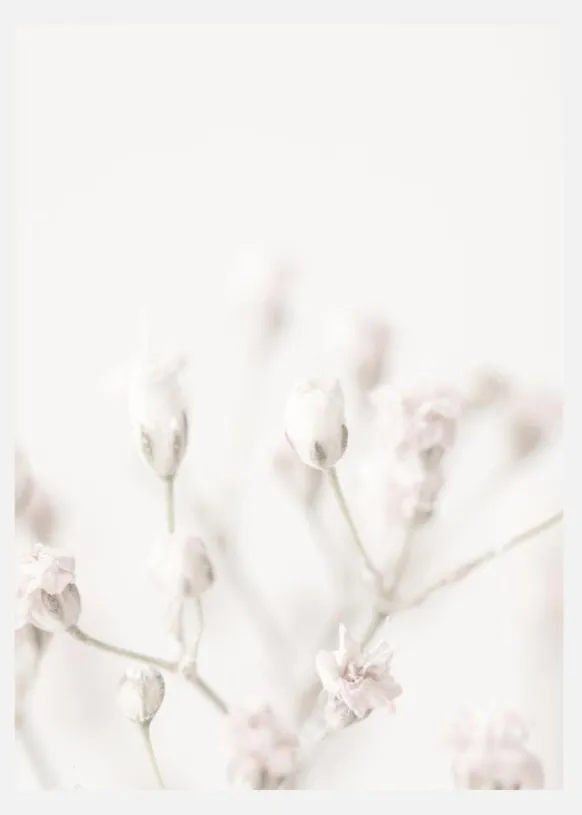 Pink Small Flowers Canvastavla (30x40 cm)