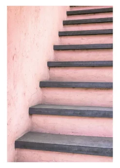 Pink stairs Poster (21x29.7 cm (A4))
