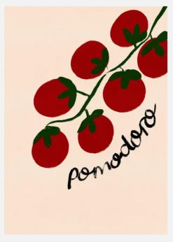 Pomodoro Tomato Italian Food Canvastavla (30x40 cm)