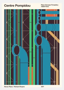 Pompidou Canvastavla (30x40 cm)