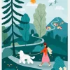 Poodle Walk Canvastavla (30x40 cm)